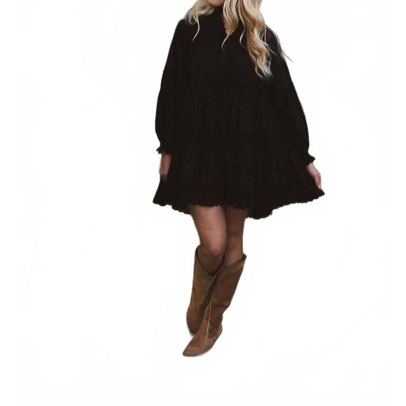 SOFIE THE LABEL Dresses & Skirts - NEW SOFIE THE LABEL violet mini dress in black